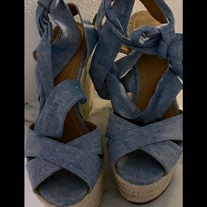 NEW Ralph Lauren Denim Platforms